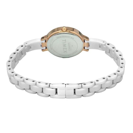 TIMEX ANALOG WHITE DIAL WOMEN WATCH-TWEL15700