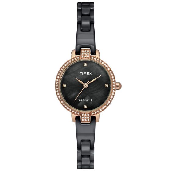 TIMEX ANALOG BLACK DIAL WOMEN WATCH-TWEL15703