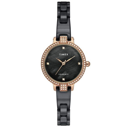 TIMEX ANALOG BLACK DIAL WOMEN WATCH-TWEL15703