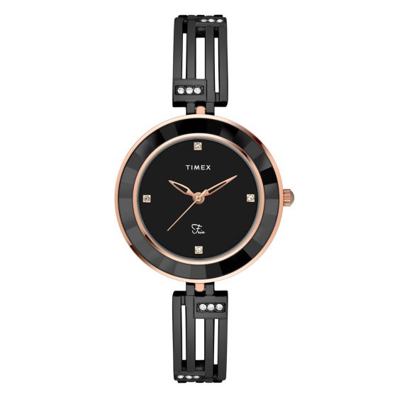 TIMEX ANALOG BLACK DIAL WOMEN WATCH-TWEL16201