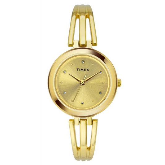 TIMEX ANALOG CHAMPAGNE DIAL WOMEN'S WATCH-TWTL10304