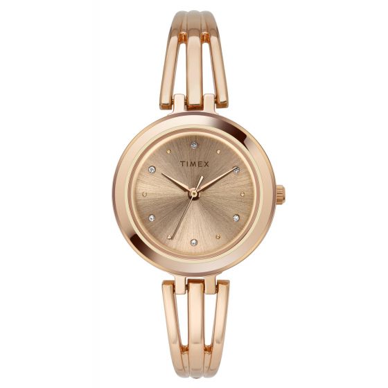 TIMEX ANALOG ROSE GOLD DIAL WOMEN'S WATCH-TWTL10305